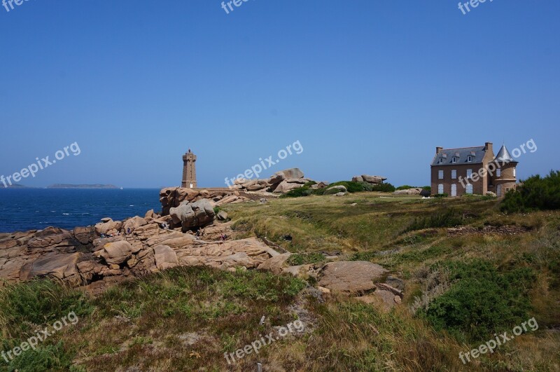 Ploumanach Pink Granite Coast Brittany Free Photos