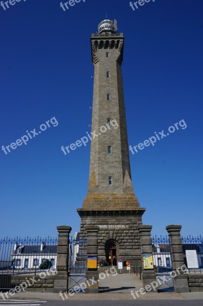 Phare D ' Eckmul Brittany Finistère Lighthouse Pointe De Saint Pierre