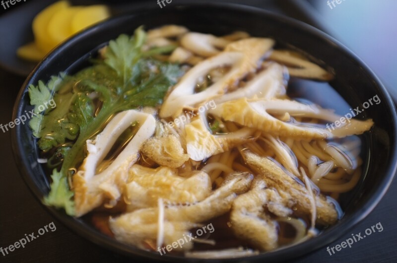 Udon Noodles Fishcake Warmth Food Photography Broth