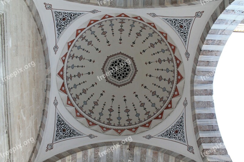 Dome Mosaic Mosque Islam Sacral