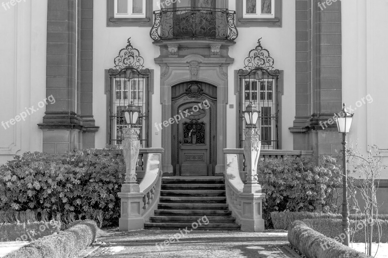 Castle Door Input Stairs Garden