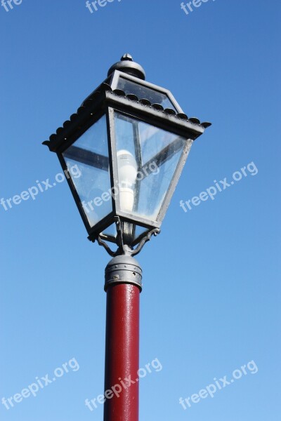 Ornate Lamp Post Sky Blue