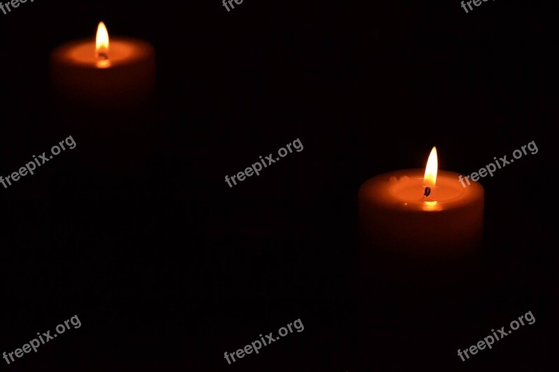 Candles Romantic Dark Celebration Romance