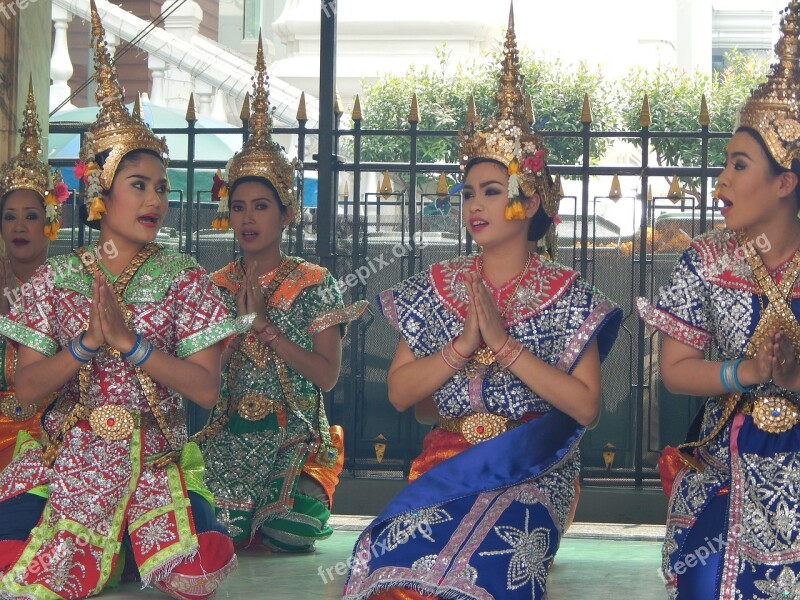 Dancers Traditional Thai Bangkok Thailand