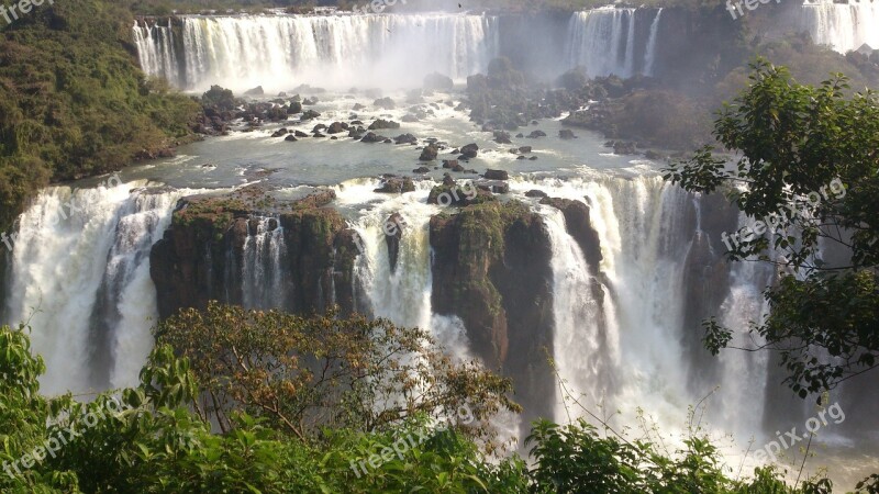 Waterfalls Fall Cataracts Water Nature