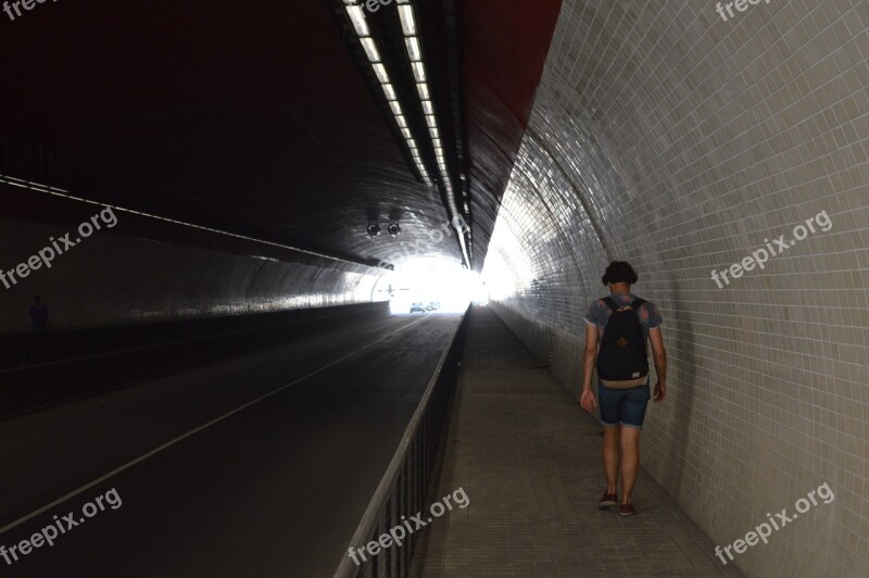 Tunnel Leave Track Road Dark