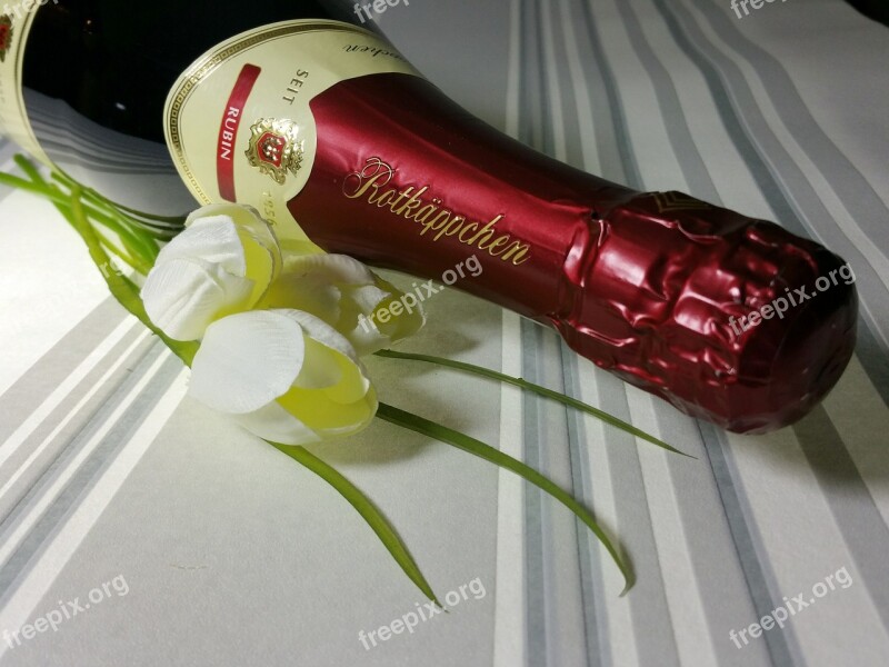 Champagne Rotkäppchen Heart Romance Flowers