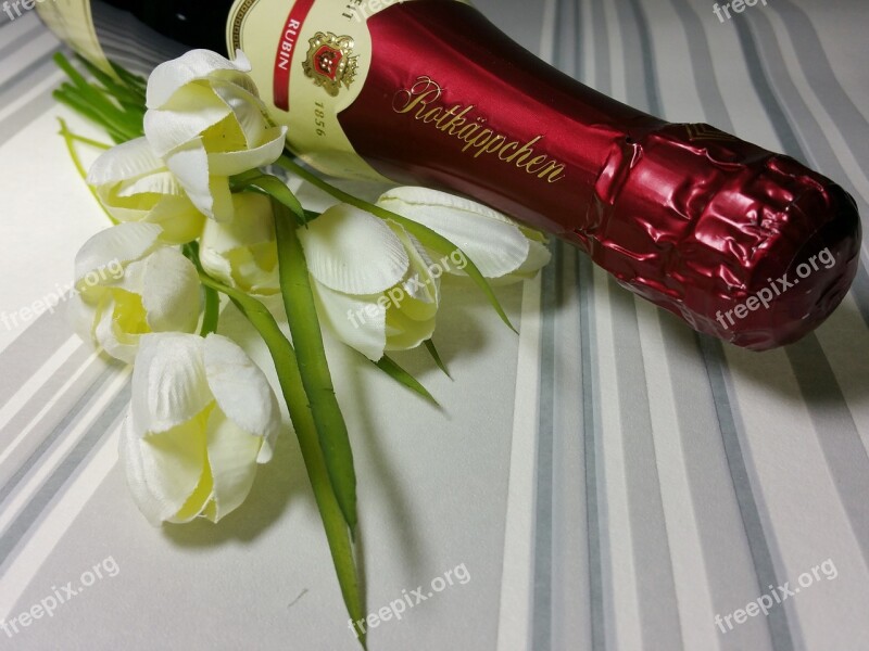 Champagne Rotkäppchen Heart Romance Flowers