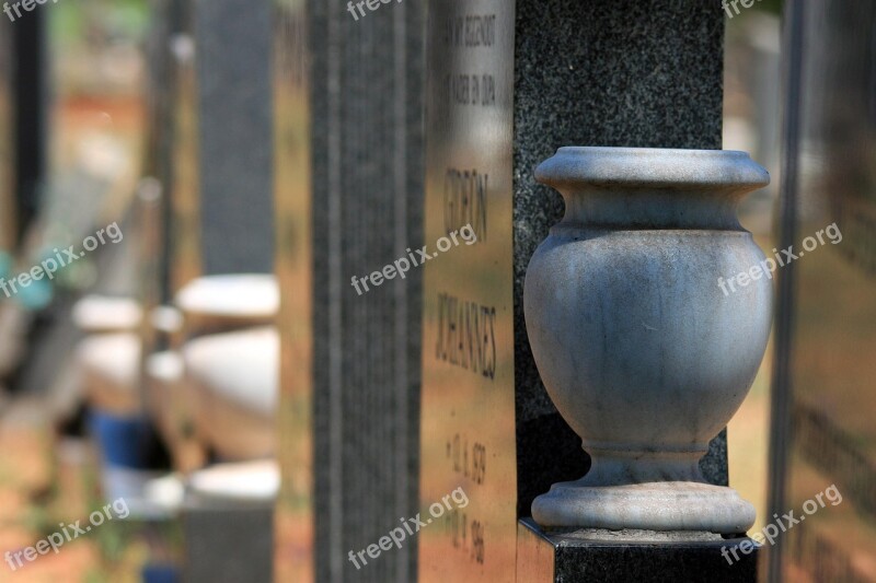 Cemetery Pot Pot Flowers Ceramic Graves