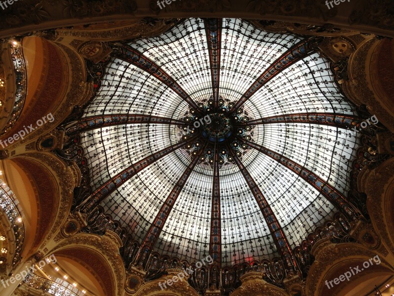 Paris Shopping Dome Stained France