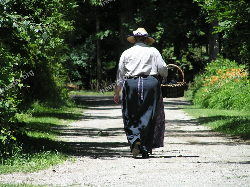 Pioneer Walking Path Outdoors Woman