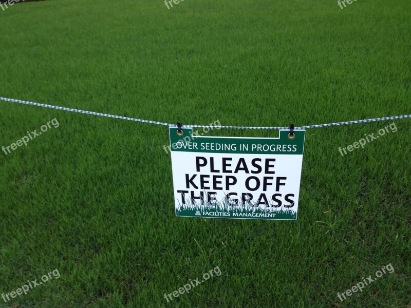 Keep Off Grass Sign Notice Rules