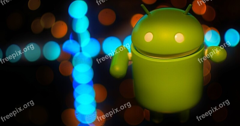 Android Apps Flag Bookeh Light