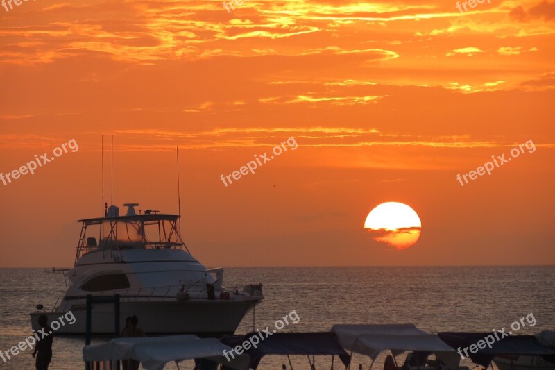 Boat Yachts Sunset Sun Free Photos