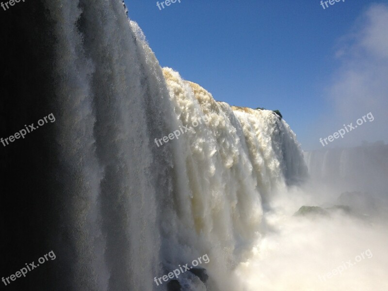 Iguacu Water Falls Foz Nature Cataracts