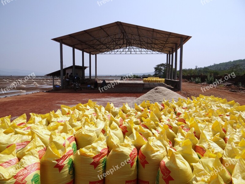 Salt Pan Brine Salt Bags Bagging