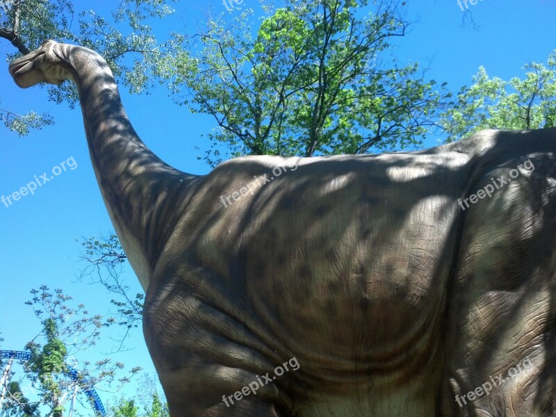 Dinosaur Bronchiosaurus Amusement Park Walking With The Dinosaurs Cedar Point