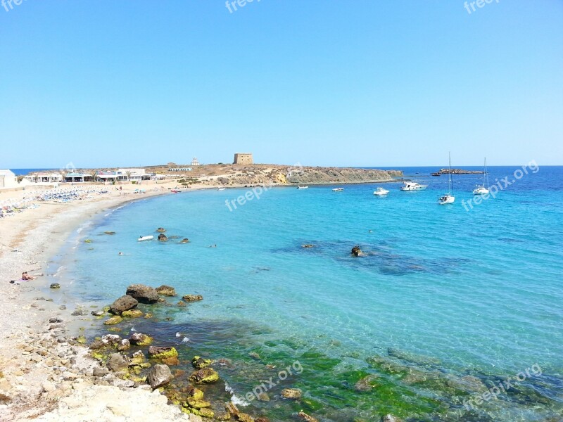 Beach Tabarca Island Sea Blue Boat