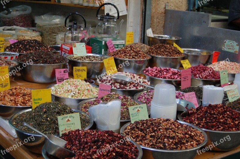 Israel Market Spices Free Photos