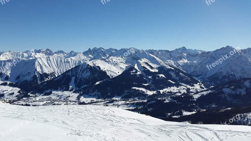 Kleinwalsertal Allgäu Oberallgäu Winter Snow