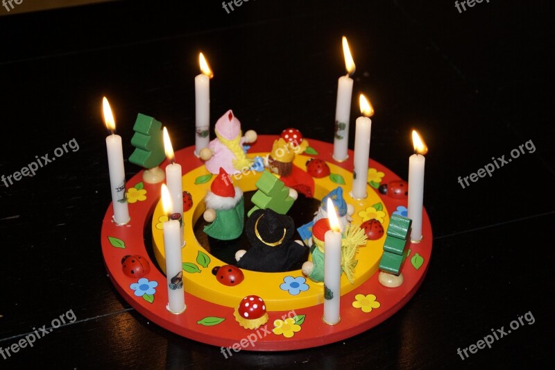 Children's Birthday Birthday Birthday Wreath Candles Lights