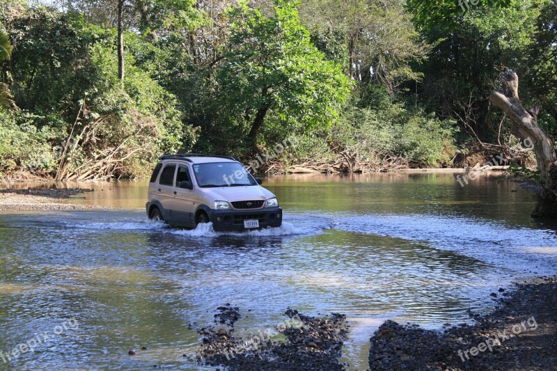 Auto River River Transit Costa Rica Water