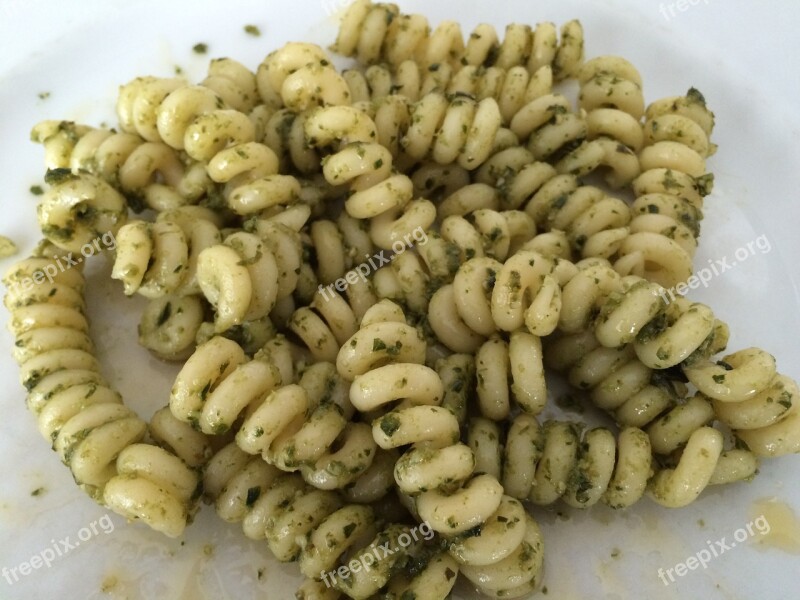 Pesto Noodles Lunch Italy Delicious