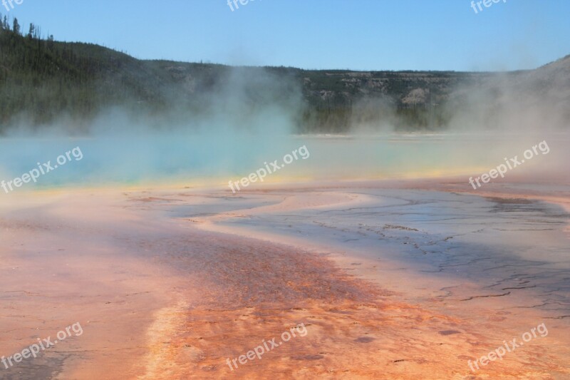 Yellowstone Hot Springs Usa Free Photos