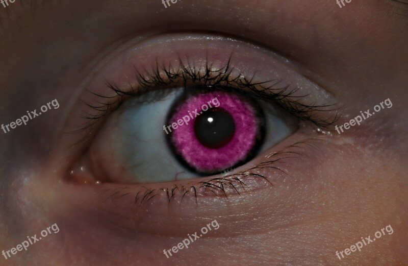 Pink Eye Face Fashion Woman