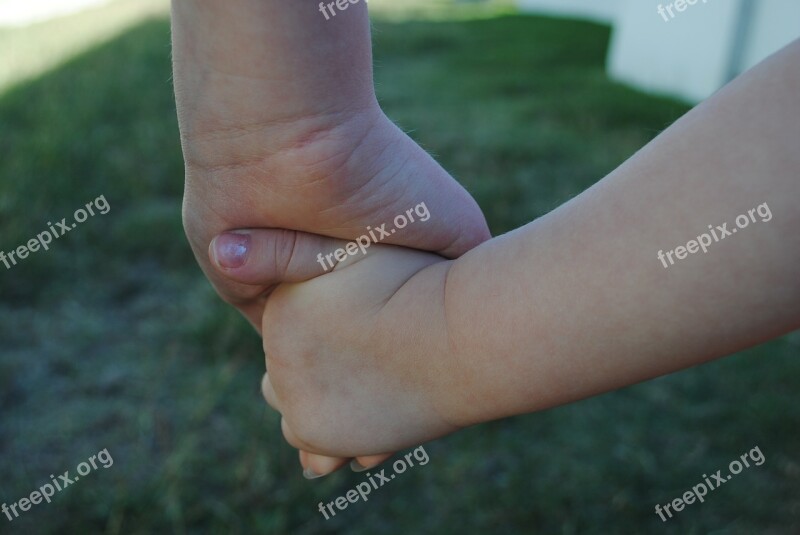 Hands Children Siblings Kid Childhood