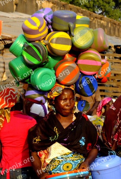 Africa African Woman Saleswoman Ghana Culture