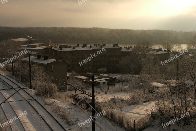 Golęcino Szczecin Panorama Winter Morning