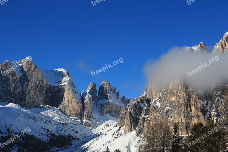 Snow Mountain Winter Cold White