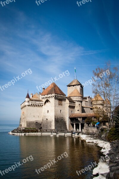 Chillon Castle Switzerland Montreux Free Photos