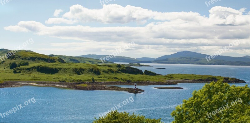 Scotland Lighthouse Nature Landscape Water