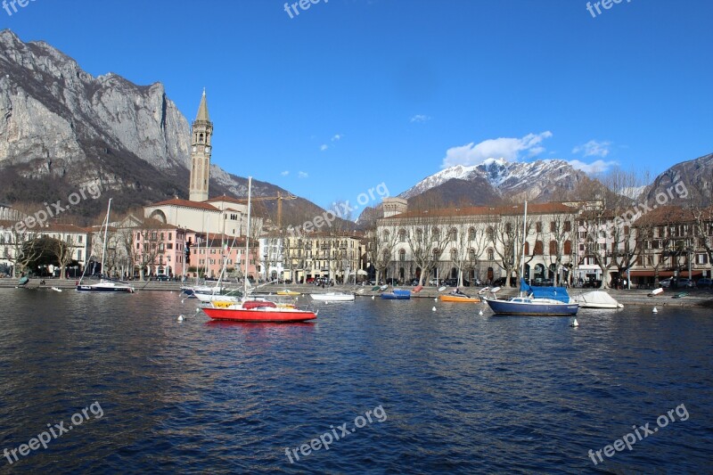 Lecco Panorama Di Lecco Lake Como Lombardy Italy