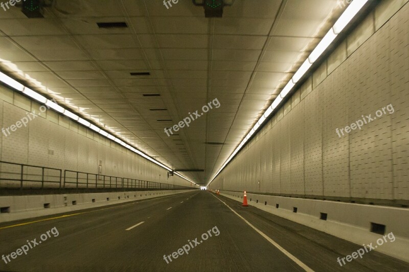 Tunnel Travel Transportation Road Highway