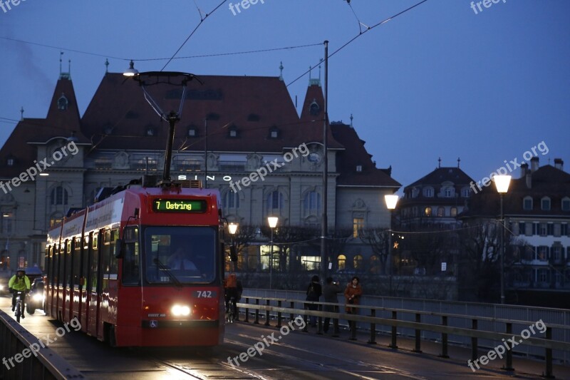 Tram Bern Bridge Switzerland Free Photos