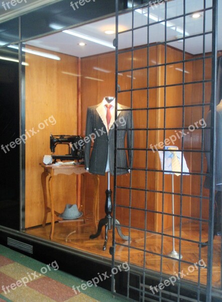 Tailor Retail Shop Window Clothes