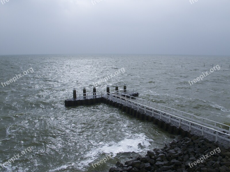 Sea Cloudy Landscape Costa Spring