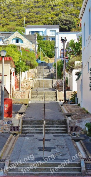 Stairs Side Street Rise Lime Bay South Africa