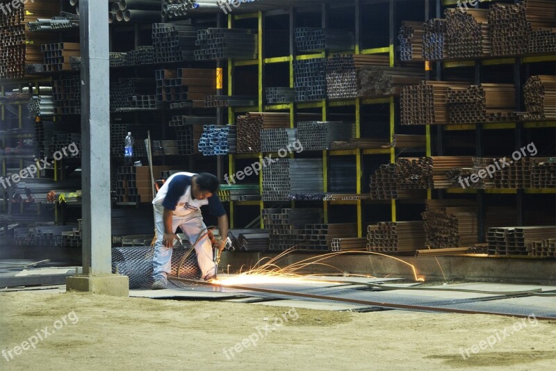 Worker Welder Labor Workshop Work