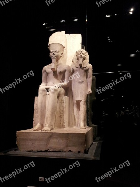 Egyptian Museum Sculpture Antiquity Torino Free Photos