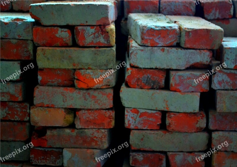 Brick Red Old Pattern Stone