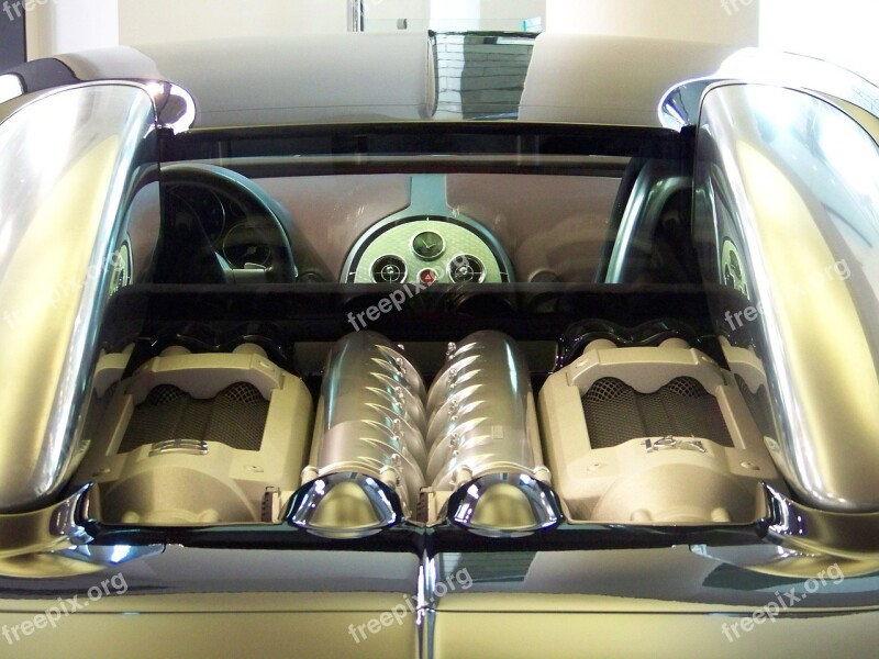 Bugatti Super Car Engine Automobile Veyron