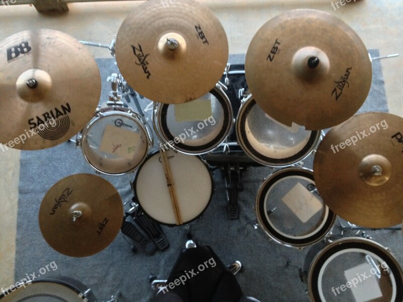 Drums Cymbals Percussion Instrument Musical