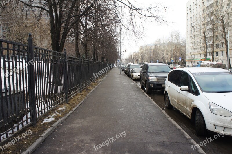 Street Track Stroll Moscow Russia