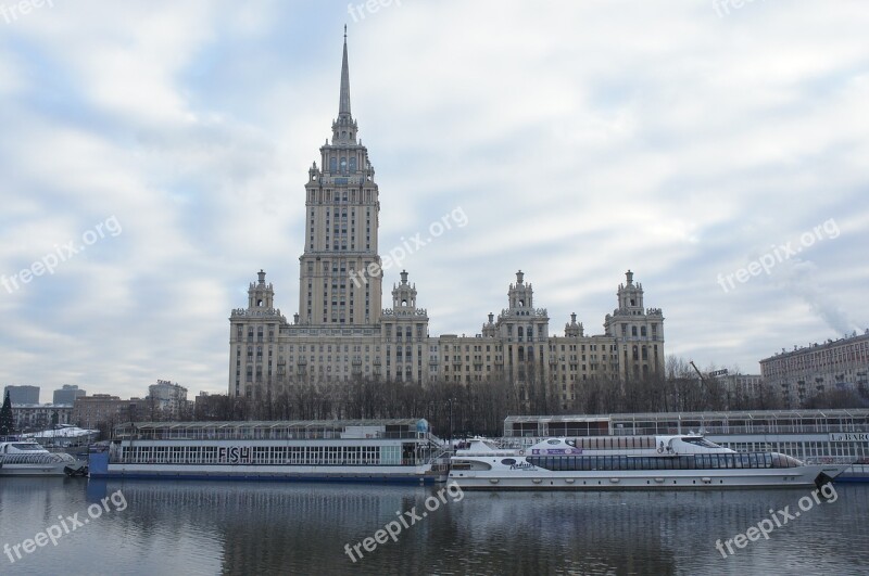 Structure High Rise Building Moscow Russia Seven Sisters