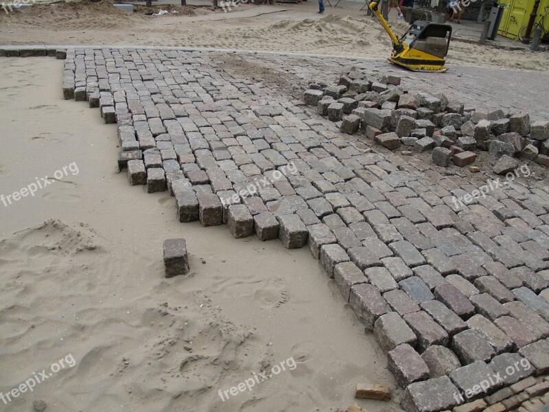 Cobble Work Sand Rocks Amsterdam