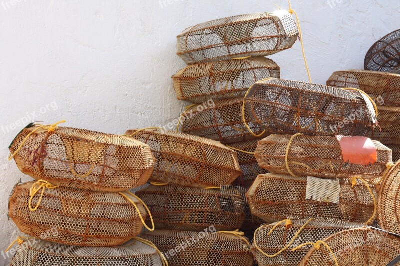 Fishing Lobster Pots Harbour Free Photos